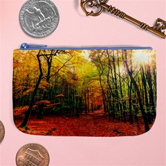 Forest Woods Autumn Nature Large Coin Purse by Proyonanggan