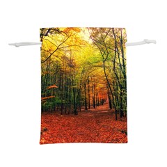 Forest Woods Autumn Nature Lightweight Drawstring Pouch (l) by Proyonanggan