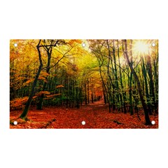 Forest Woods Autumn Nature Banner And Sign 5  X 3  by Proyonanggan