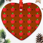 Apple Arrow Pattern Design Drawing Ornament (Heart) Front