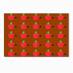 Apple Arrow Pattern Design Drawing Postcard 4 x 6  (pkg Of 10) by Proyonanggan