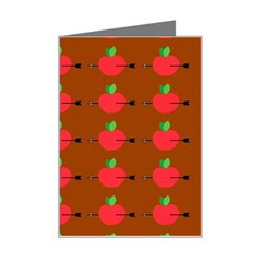 Apple Arrow Pattern Design Drawing Mini Greeting Card by Proyonanggan