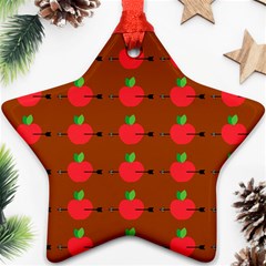 Apple Arrow Pattern Design Drawing Star Ornament (two Sides)