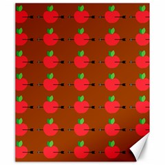 Apple Arrow Pattern Design Drawing Canvas 20  X 24  by Proyonanggan