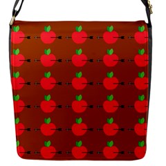 Apple Arrow Pattern Design Drawing Flap Closure Messenger Bag (s) by Proyonanggan