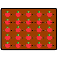 Apple Arrow Pattern Design Drawing Two Sides Fleece Blanket (large) by Proyonanggan