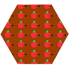 Apple Arrow Pattern Design Drawing Wooden Puzzle Hexagon by Proyonanggan