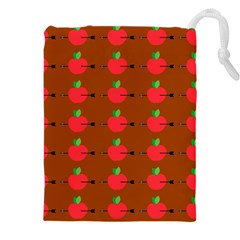 Apple Arrow Pattern Design Drawing Drawstring Pouch (4xl) by Proyonanggan