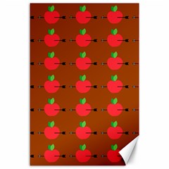 Apple Arrow Pattern Design Drawing Canvas 24  X 36  by Proyonanggan