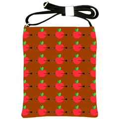 Apple Arrow Pattern Design Drawing Shoulder Sling Bag by Proyonanggan