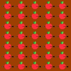 Apple Arrow Pattern Design Drawing Play Mat (square) by Proyonanggan