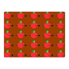 Apple Arrow Pattern Design Drawing Two Sides Premium Plush Fleece Blanket (mini) by Proyonanggan