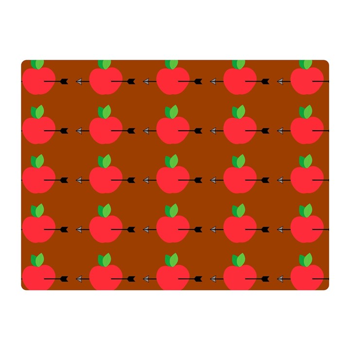 Apple Arrow Pattern Design Drawing Two Sides Premium Plush Fleece Blanket (Mini)