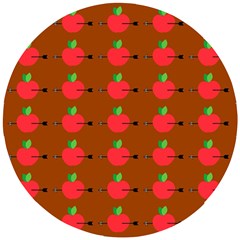 Apple Arrow Pattern Design Drawing Wooden Puzzle Round by Proyonanggan