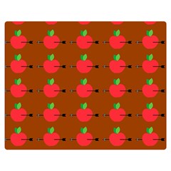 Apple Arrow Pattern Design Drawing Premium Plush Fleece Blanket (medium) by Proyonanggan