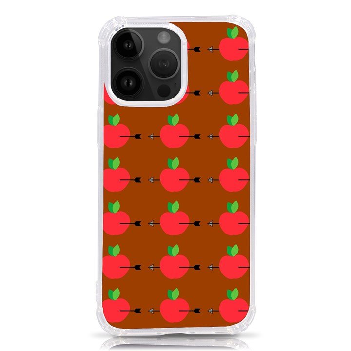 Apple Arrow Pattern Design Drawing iPhone 14 Pro Max TPU UV Print Case