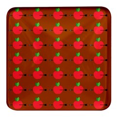 Apple Arrow Pattern Design Drawing Square Glass Fridge Magnet (4 Pack) by Proyonanggan