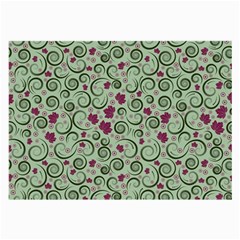 Swirls Foliage Leaves Green Large Glasses Cloth by Proyonanggan