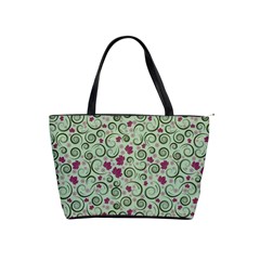 Swirls Foliage Leaves Green Classic Shoulder Handbag by Proyonanggan