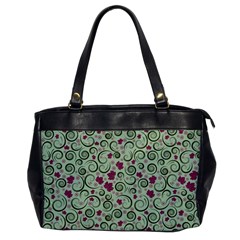 Swirls Foliage Leaves Green Oversize Office Handbag by Proyonanggan