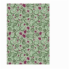 Swirls Foliage Leaves Green Large Garden Flag (two Sides) by Proyonanggan