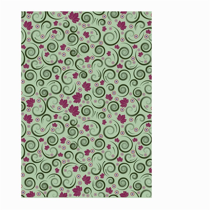 Swirls Foliage Leaves Green Large Garden Flag (Two Sides)