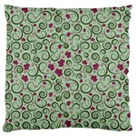 Swirls Foliage Leaves Green Large Cushion Case (One Side) Front