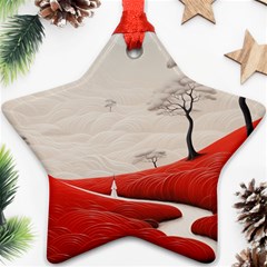 Trees Forest Path Ornament (star)