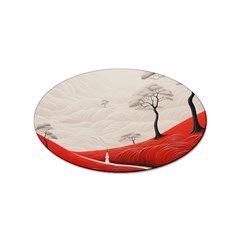 Trees Forest Path Sticker (oval) by Proyonanggan