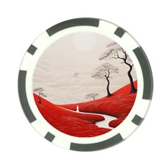 Trees Forest Path Poker Chip Card Guard