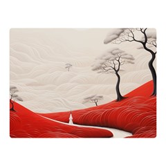 Trees Forest Path Two Sides Premium Plush Fleece Blanket (mini) by Proyonanggan