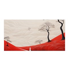 Trees Forest Path Satin Wrap 35  X 70  by Proyonanggan