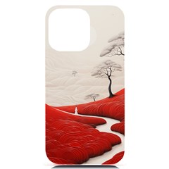 Trees Forest Path Iphone 14 Pro Max Black Uv Print Case by Proyonanggan