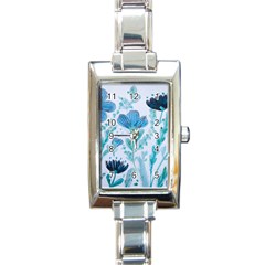 Flowers Petals Bloom Rectangle Italian Charm Watch by Proyonanggan