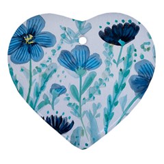 Flowers Petals Bloom Ornament (heart)