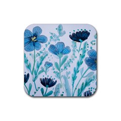 Flowers Petals Bloom Rubber Coaster (square) by Proyonanggan