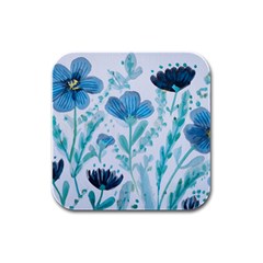 Flowers Petals Bloom Rubber Square Coaster (4 Pack) by Proyonanggan