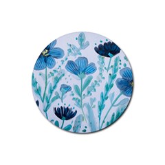 Flowers Petals Bloom Rubber Coaster (round) by Proyonanggan