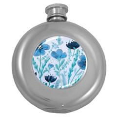 Flowers Petals Bloom Round Hip Flask (5 Oz) by Proyonanggan