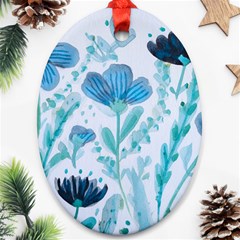 Flowers Petals Bloom Oval Ornament (two Sides)