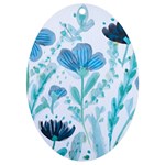 Flowers Petals Bloom UV Print Acrylic Ornament Oval Front