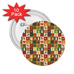 Template Christmas Pattern 2.25  Buttons (10 pack)  Front