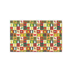 Template Christmas Pattern Sticker (rectangular)