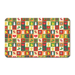 Template Christmas Pattern Magnet (rectangular)