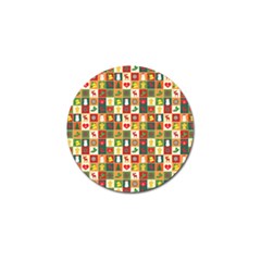 Template Christmas Pattern Golf Ball Marker