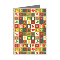 Template Christmas Pattern Mini Greeting Card