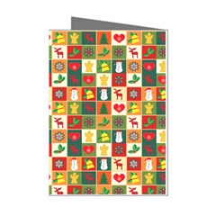 Template Christmas Pattern Mini Greeting Cards (pkg Of 8)