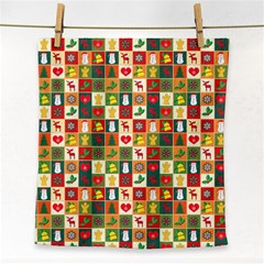 Template Christmas Pattern Face Towel