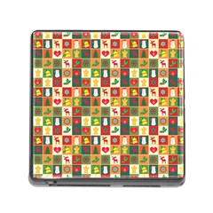 Template Christmas Pattern Memory Card Reader (square 5 Slot)