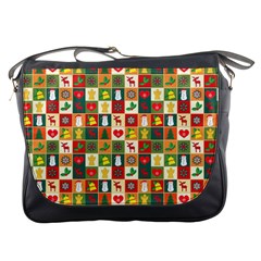 Template Christmas Pattern Messenger Bag